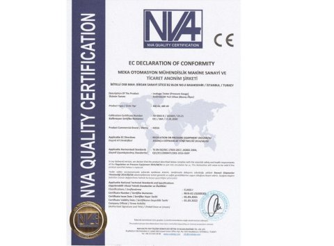 TEST CİHAZLARIMIZIN CE BELGESİ